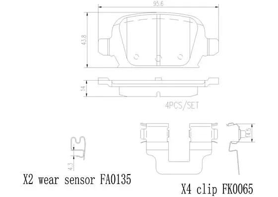 Brake Pad Set, disc brake (P59037N)