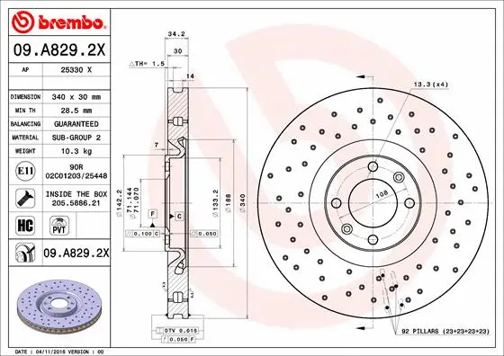 Brake Disc (09.A829.2X)