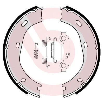 Brake Shoe Set, parking brake (S 50 501)