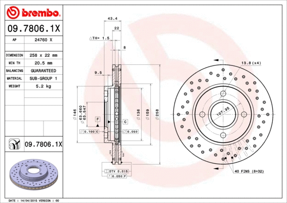 Brake Disc (09.7806.1X)