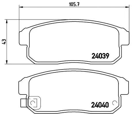 Brake Pad Set, disc brake (P 49 035)