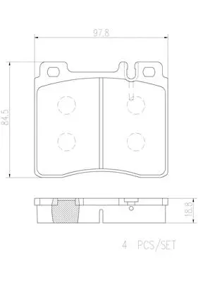 Brake Pad Set, disc brake (P50018N)