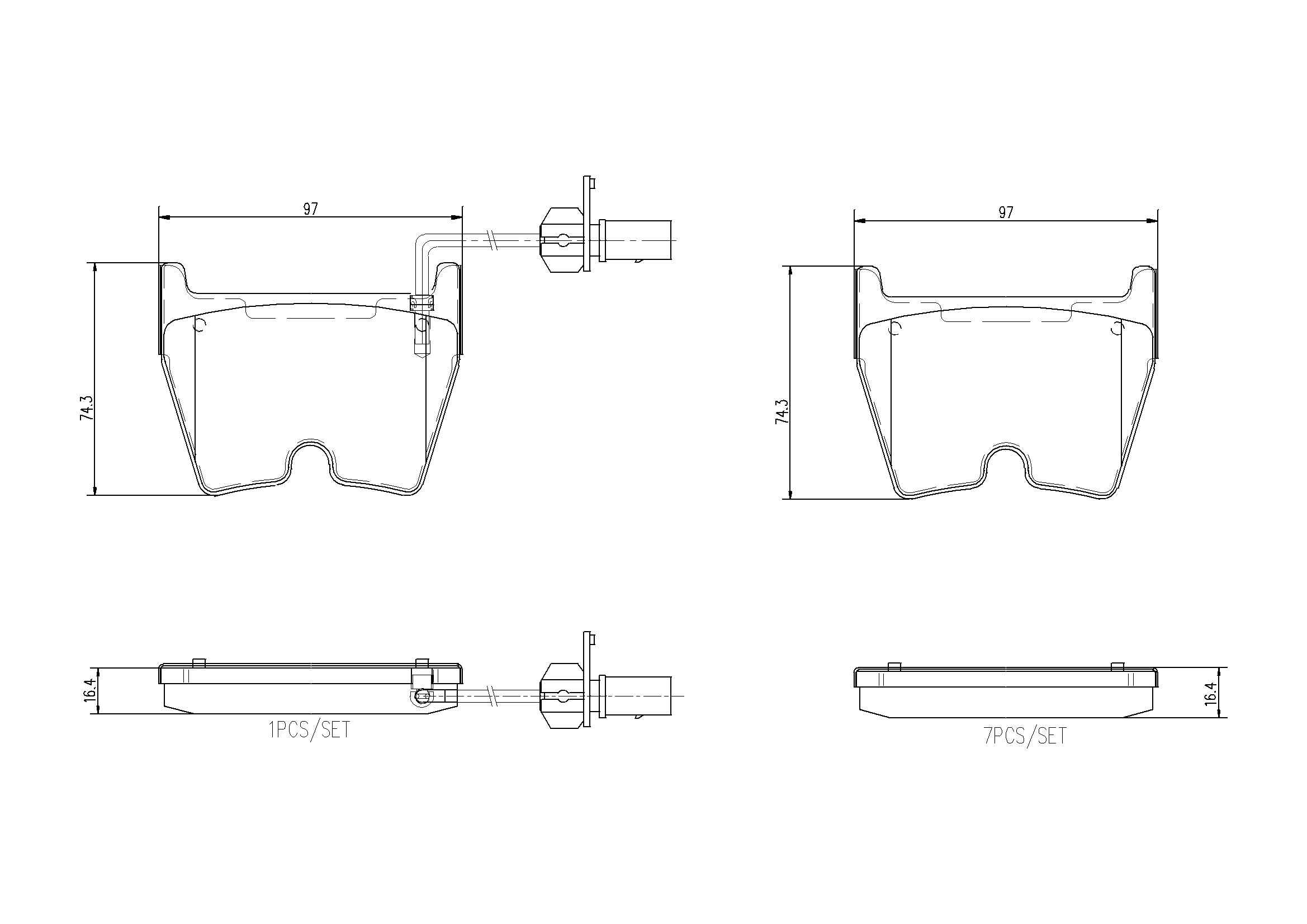Brake Pad Set, disc brake (P85138N)