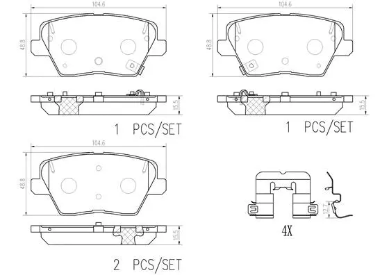 Brake Pad Set, disc brake (P30109N)