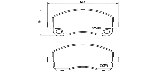 Brake Pad Set, disc brake (P 54 042)