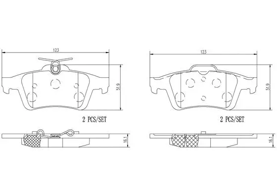 Brake Pad Set, disc brake (P24148N)