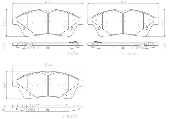 Brake Pad Set, disc brake (P09010N)
