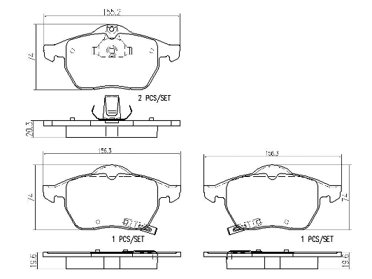 Brake Pad Set, disc brake (P59029N)