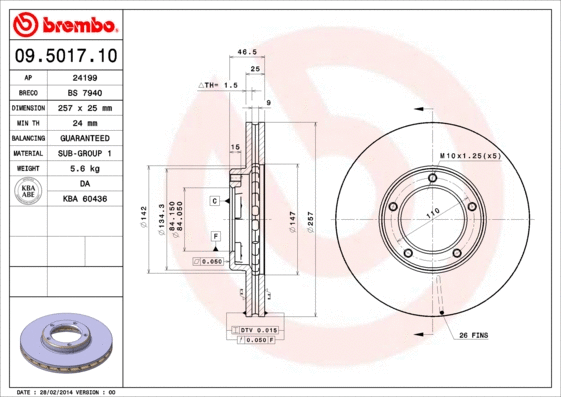 Brake Disc (09.5017.10)