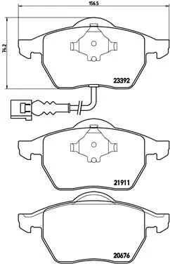 Brake Pad Set, disc brake (P 85 045)