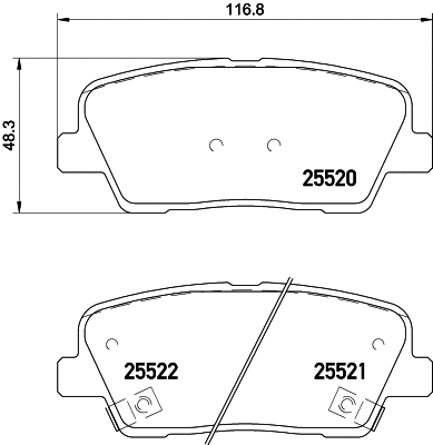 Brake Pad Set, disc brake (P 30 081)