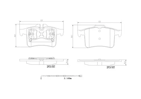 Brake Pad Set, disc brake (P36034N)