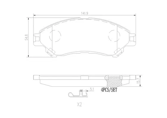 Brake Pad Set, disc brake (P79032N)