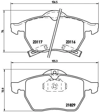 Brake Pad Set, disc brake (P 59 029)