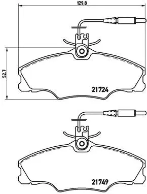 Brake Pad Set, disc brake (P 61 056)