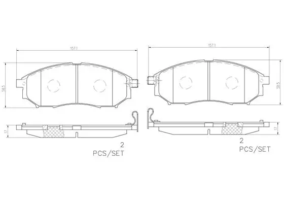 Brake Pad Set, disc brake (P56094N)
