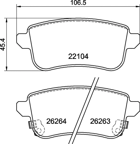 Brake Pad Set, disc brake (P 68 074)