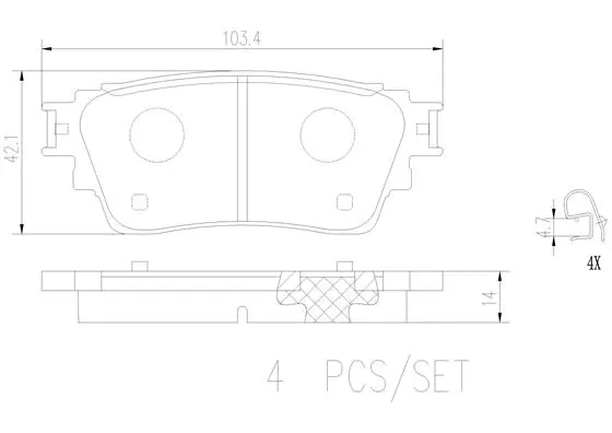 Brake Pad Set, disc brake (P54063N)