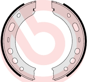 Brake Shoe Set, parking brake (S 65 503)