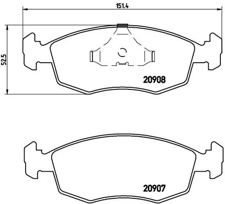 Brake Pad Set, disc brake (P 24 019)