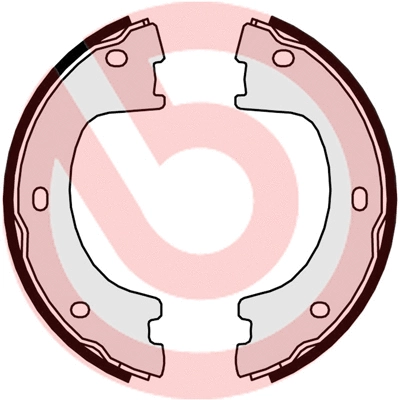Brake Shoe Set, parking brake (S 50 521)