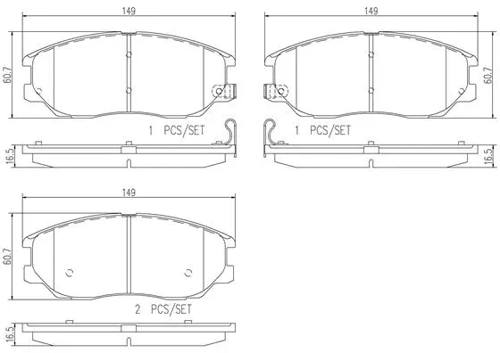 Brake Pad Set, disc brake (P30028N)