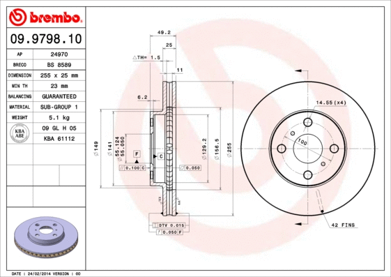 Brake Disc (09.9798.10)