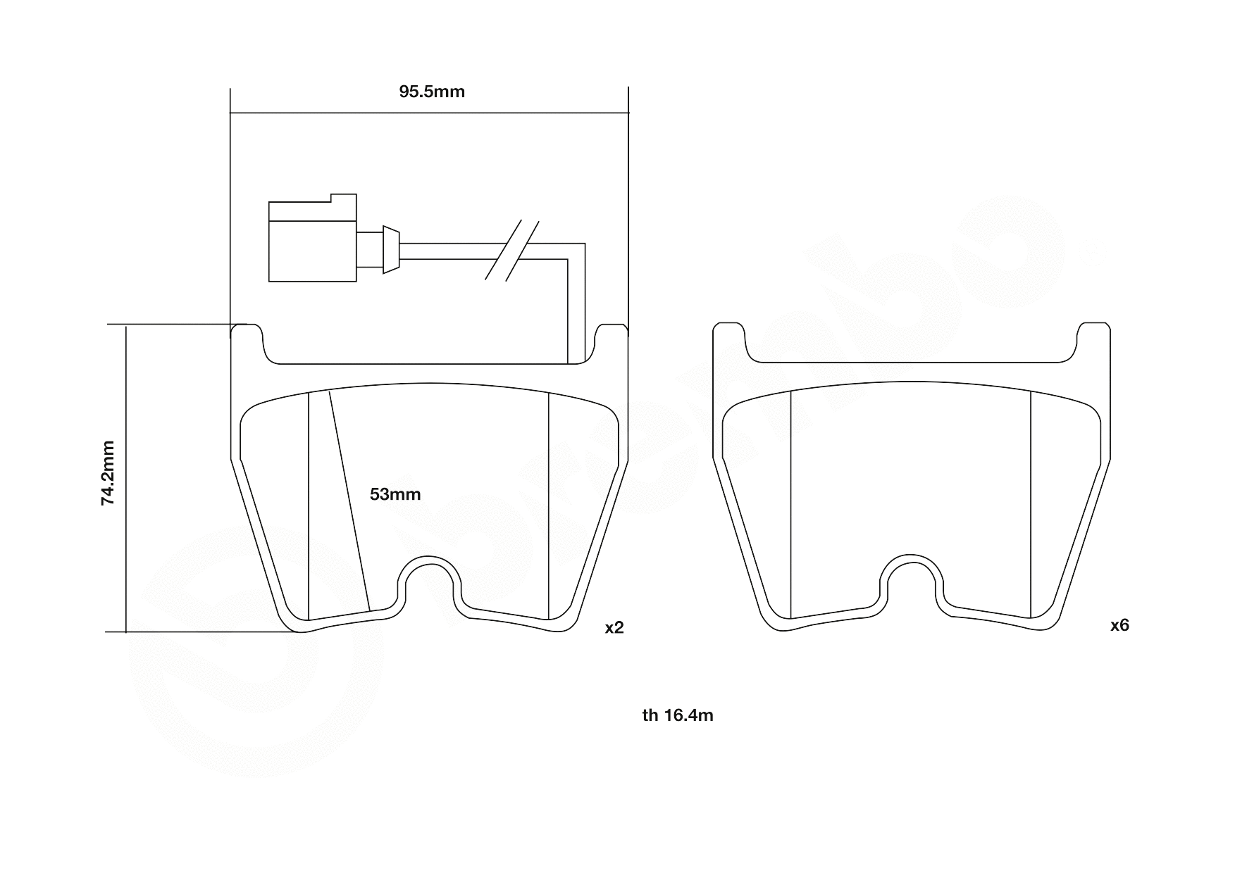 High Performance Brake Pad Set