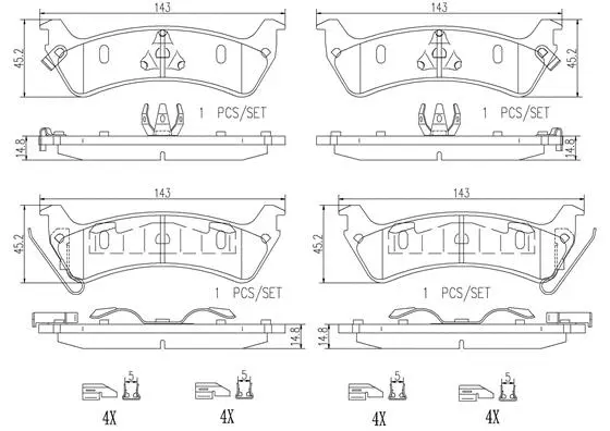 Brake Pad Set, disc brake (P37012N)