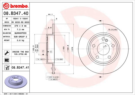Brake Disc (08.B347.40)