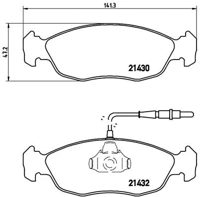 Brake Pad Set, disc brake (P 61 054)