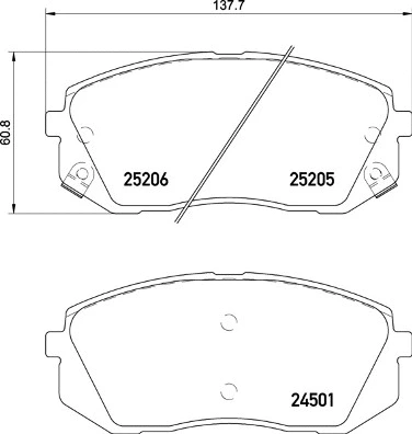 Brake Pad Set, disc brake (P 30 093X)