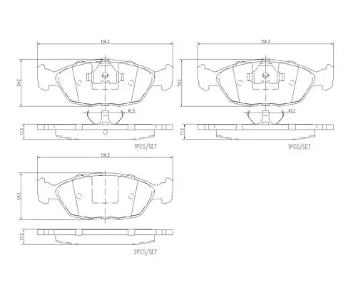 Brake Pad Set, disc brake (P 85 171)