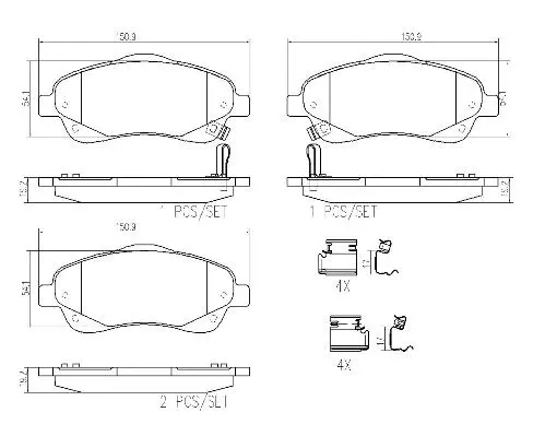 Brake Pad Set, disc brake (P83046N)