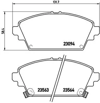 Brake Pad Set, disc brake (P 28 029)