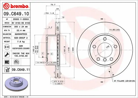 Brake Disc (09.C649.11)