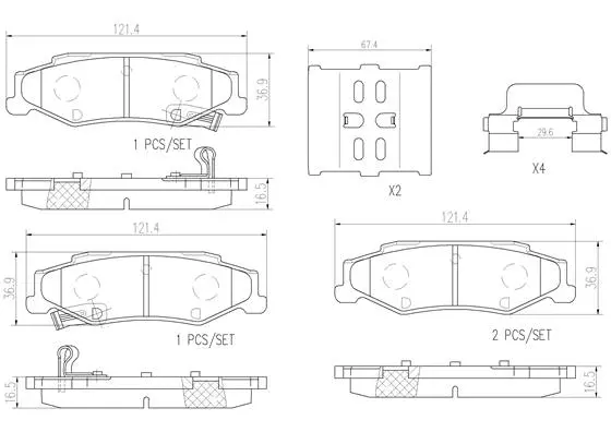 Brake Pad Set, disc brake (P10047N)