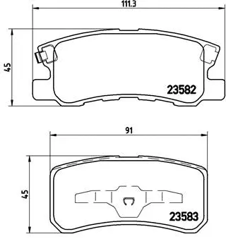 Brake Pad Set, disc brake (P 54 031)