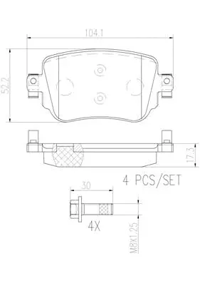 Brake Pad Set, disc brake (P85140N)