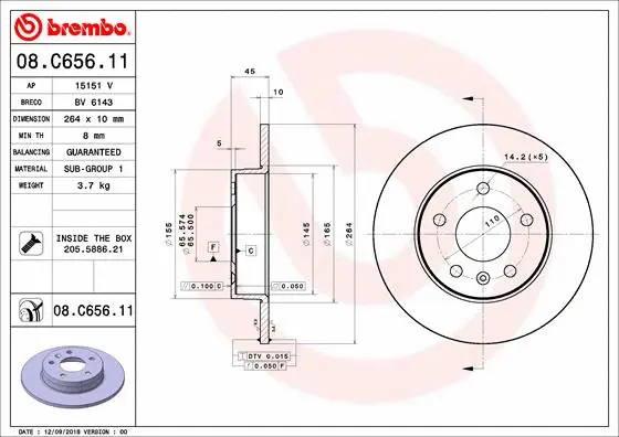 Brake Disc (08.C656.11)