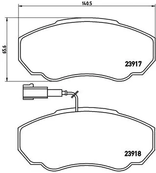 Brake Pad Set, disc brake (P 23 091)