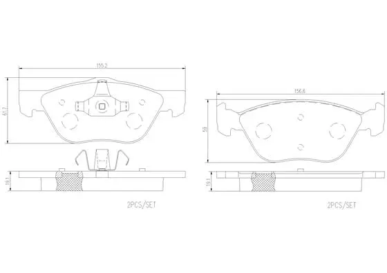 Brake Pad Set, disc brake (P 18 040)