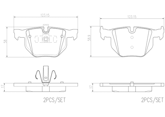 Brake Pad Set, disc brake (P06039N)