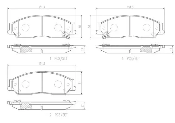 Brake Pad Set, disc brake (P99018N)