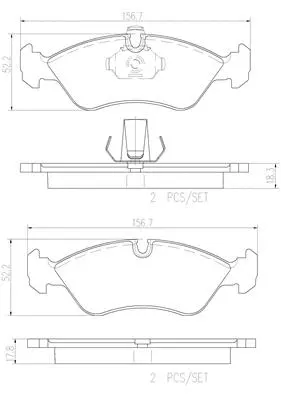Brake Pad Set, disc brake (P59017N)