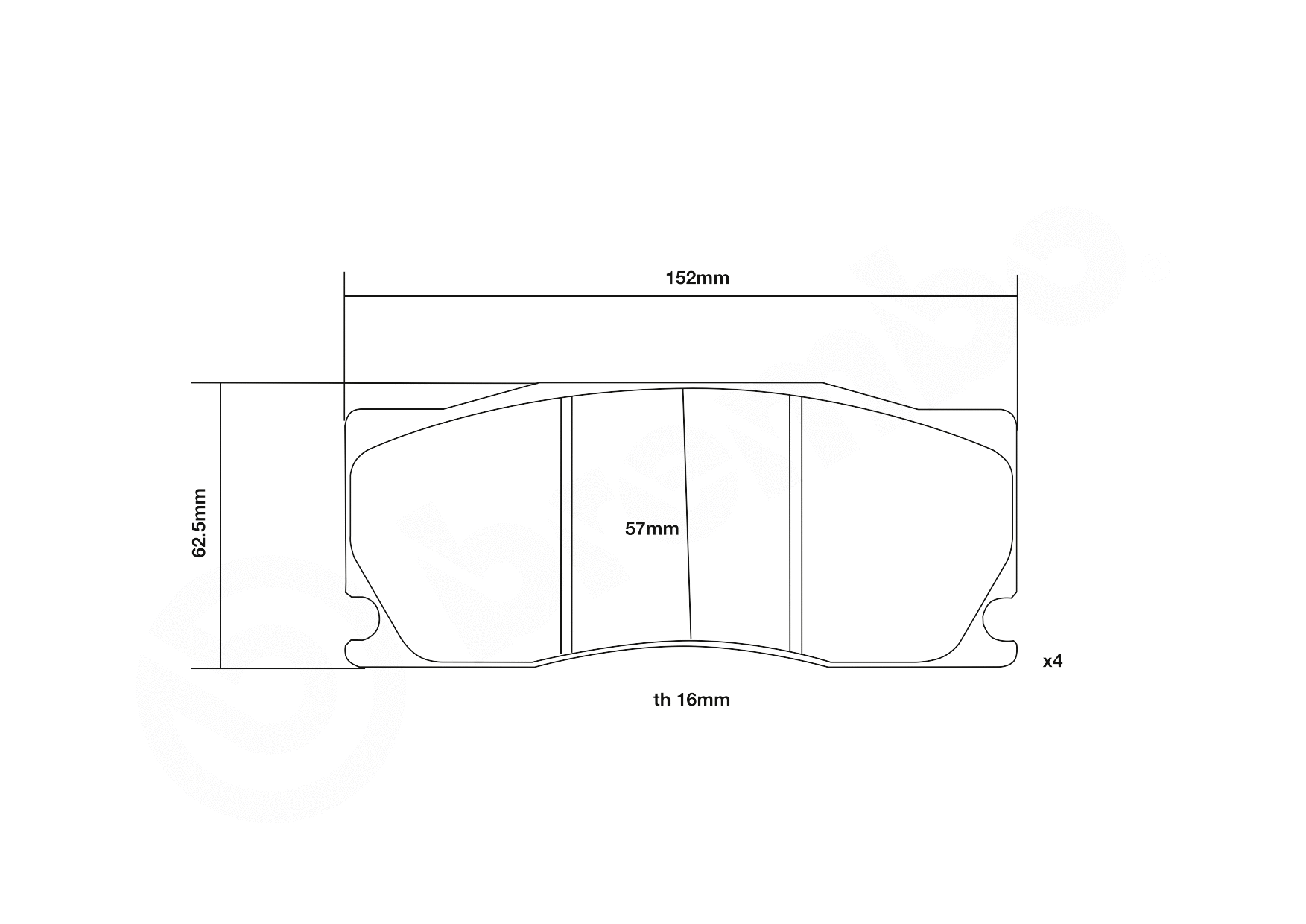 High Performance Brake Pad Set