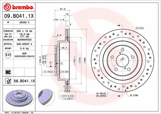 Brake Disc (09.B041.1X)