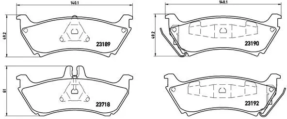 Brake Pad Set, disc brake (P 50 044)