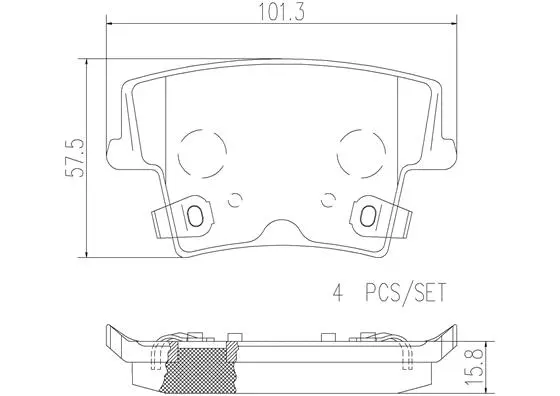 Brake Pad Set, disc brake (P18033N)