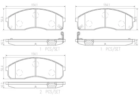 Brake Pad Set, disc brake (P30012N)